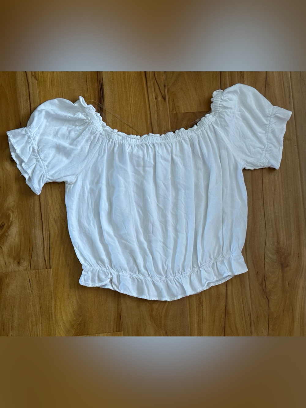 Style Envy White Off-Shoulder Puff Sleeve Top